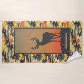 Serviette De Plage Whitetail Deer et Camo (Devant)