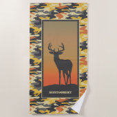 Serviette De Plage Whitetail Deer et Camo (Devant)