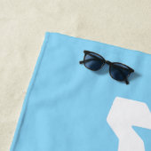 Serviette De Plage Wifey mariée mariée Aqua & White Beach Towne (En situation)