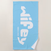 Serviette De Plage Wifey mariée mariée Aqua & White Beach Towne (Devant)