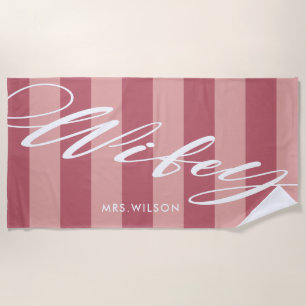 Serviette De Plage Wifey Mariée personnalisée