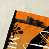 Serviette De Plage Wifey Script, Ajouter Votre Nom, Tropical, Serviet (En situation)