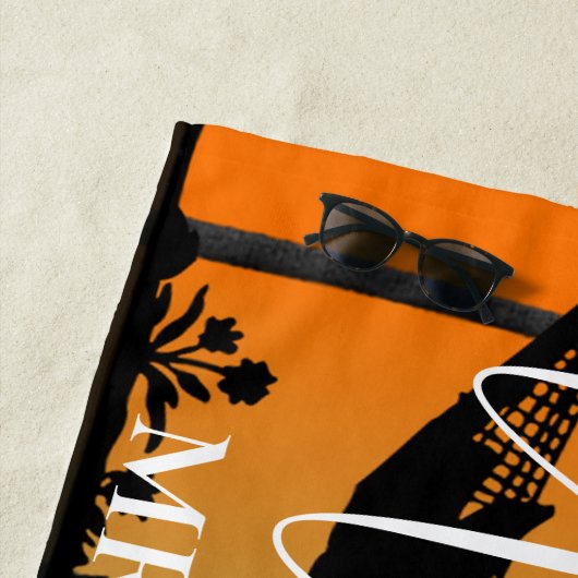 Serviette De Plage Wifey Script, Ajouter Votre Nom, Tropical, Serviet (En situation)