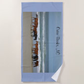 Serviette De Plage Wild Hors Outer Banks NC (Devant)