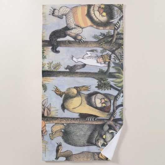 Serviette De Plage Wild Things and Max Swinging From Trees (Devant)