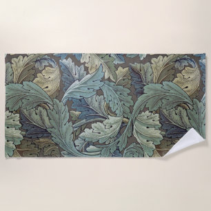 Serviette De Plage William Morris Acanthus Sage Fleur Floral Botaniqu