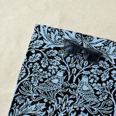 Serviette De Plage William Morris Frère Lapin Bleu Clair Noir (En situation)
