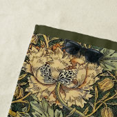 Serviette De Plage William Morris Honeysuckle Vert Floral (En situation)