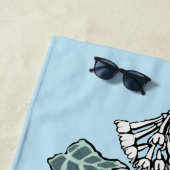 Serviette De Plage William Morris Jasmine et Motif Feuille (En situation)