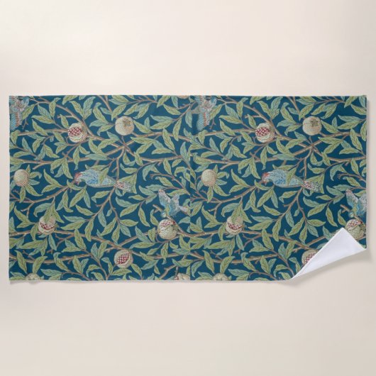 Serviette De Plage William Morris "Oiseau et Grenade" (Devant)