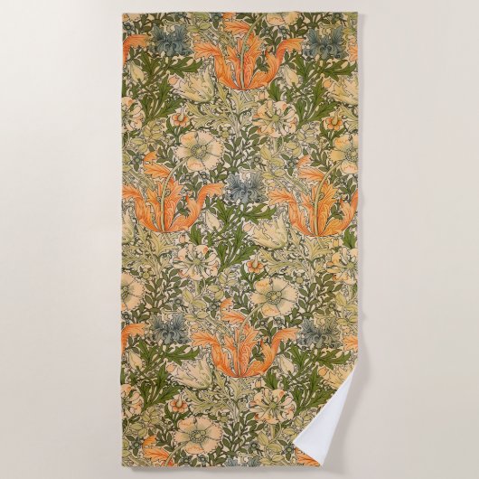 Serviette De Plage William Morris Spring Compton Flower Festival (Devant)