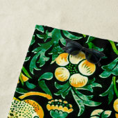 Serviette De Plage William Morris Strawberry Thief Vert Et Orange (En situation)