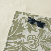 Serviette De Plage William Morris Thistle Sage Green Motif (En situation)