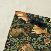 Serviette De Plage William Morris Woodland Lapins floraux Noël (En situation)