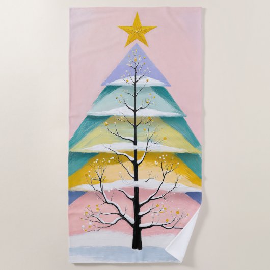 Serviette De Plage Winter's Pastel Glow (Devant)