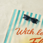 Serviette de plage With Love Floride perroquet (En situation)