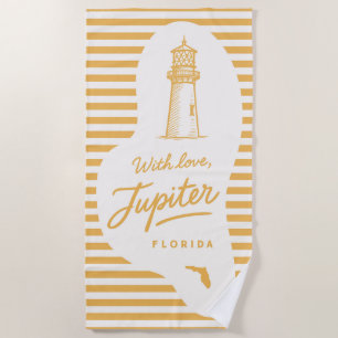 Serviette de plage With Love Jupiter