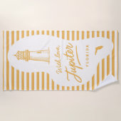 Serviette De Plage With Love Jupiter Lighthouse Beach Towel (Devant)