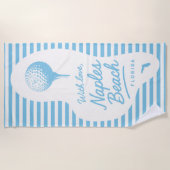 Serviette De Plage With Love Naples Beach Golf Tee Towel (Devant)