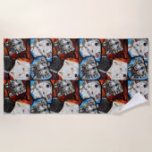 SERVIETTE DE PLAGE WOLF ART (Devant)