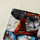 SERVIETTE DE PLAGE WOLF ART (En situation)