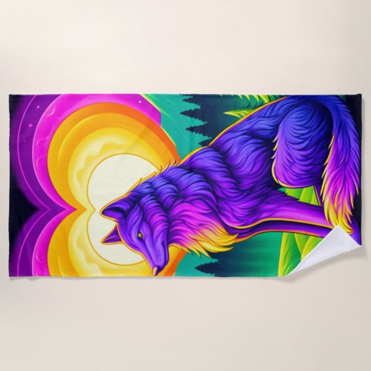 Serviette De Plage Wolf Art (Devant)