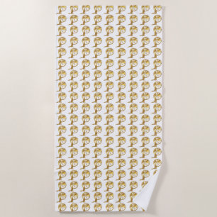 Serviette de plage Wolf & Dragon Gold