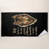 Serviette De Plage Wolf Totem Animal Spirit Guide pour l'inspiration (Devant)