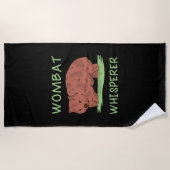 Serviette De Plage Wombat Whisperer (Devant)