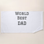 Serviette De Plage World best DAD PÈRE ajouter nom texte sport<br><div class="desc">conception</div>