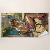 Serviette De Plage Wrap Yourself in Luxury & Comfort Towel (Devant)