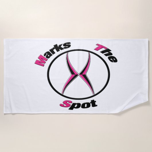 Serviette De Plage X marque le point (Devant)
