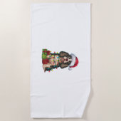 Serviette De Plage Xmas Lighting Santa Hat (Devant)