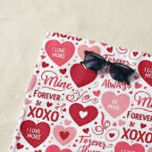 Serviette De Plage XOXO & Always Be Mine Pink & Red (En situation)