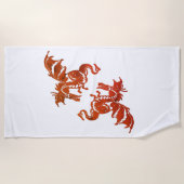 Serviette De Plage Yin Yang Dragons (Devant)