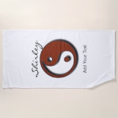 Serviette De Plage Yin Yang par Shirley Taylor (Devant)