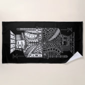 Serviette De Plage Ying Yang King (Devant)