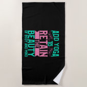 Serviette De Plage Yoga Lover | Ajouter Le Yoga Pour Conserver La Bea (Devant)