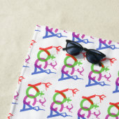 Serviette De Plage Yoga Poses Silhouettes Thunder_Cove (En situation)