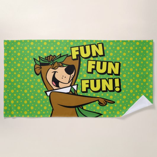 Serviette De Plage Yogi Bear Fun Amusant (Devant)