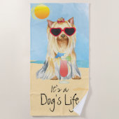Serviette De Plage Yorkie (Devant)