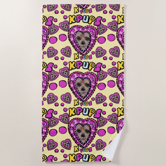 SERVIETTE DE PLAGE YORKIES (Devant)