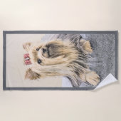 Serviette De Plage Yorkshire Terrier Peinture - Cute Original Chien A (Devant)