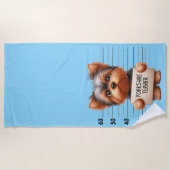 Serviette De Plage Yorkshire Terrier vilain (Devant)