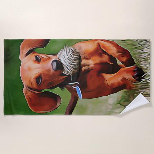 Serviette De Plage You Should See My Wiener Is Action Poster Fleece B (Devant)