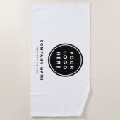 Serviette De Plage Your Business Logo Promoteur Business Company (Devant)