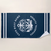 Serviette De Plage Your Name of Boat Anchor (Devant)
