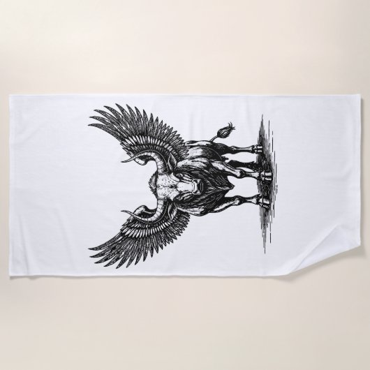 Serviette De Plage Zagan Déchaîné (Devant)
