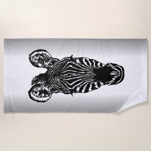Serviette De Plage Zebra Head (Devant)
