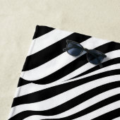 Serviette De Plage Zebra Stripes Monogram Beach Towne (En situation)